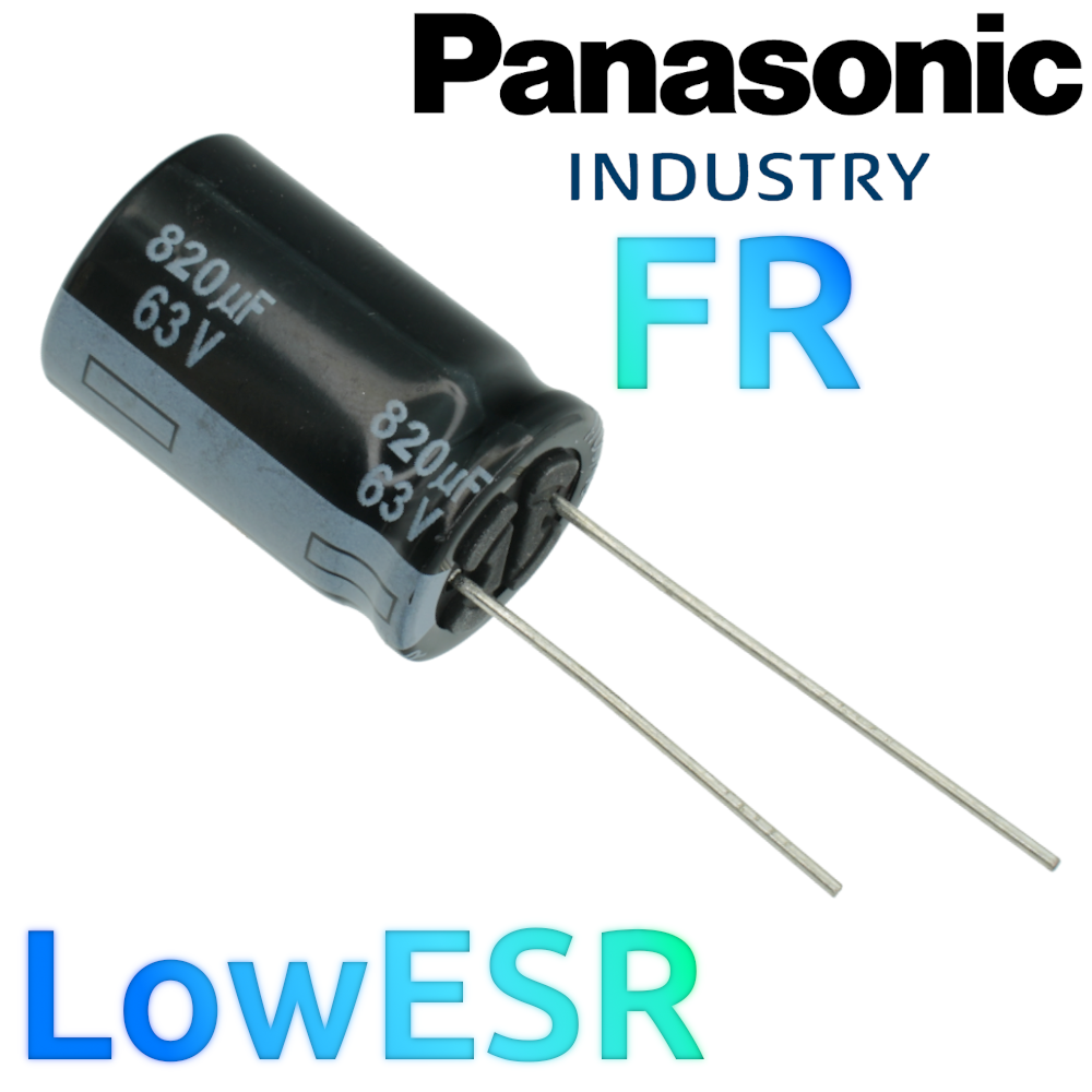820мкФ 63В (16х25) FR (10000ч.) (low imp.) Конденсатор электролитический Panasonic