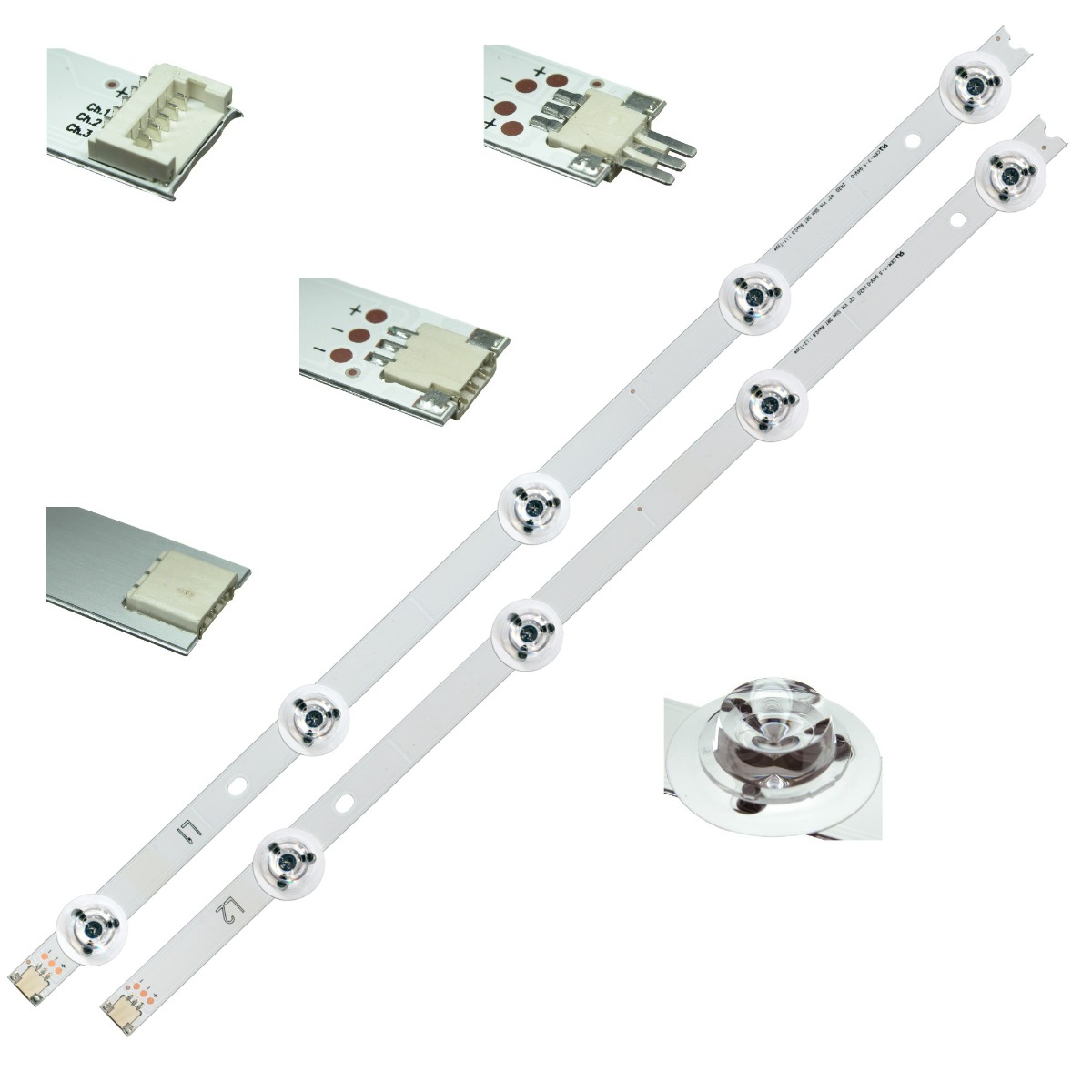 Светодиодная планка для подсветки ЖК панелей 42" V14 Slim DRT Rev0.6 1 (комплект на алюминиевом осно