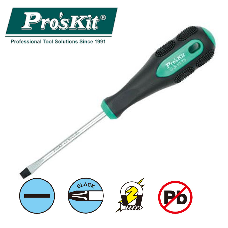 SD-201A Pro'sKit Отвертка Pro-soft (- 3, 3х75мм, 163мм)