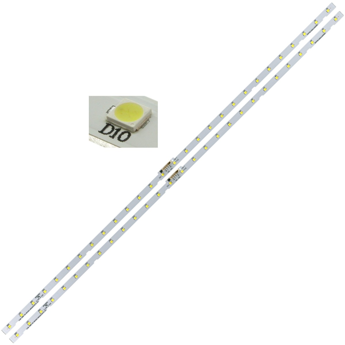 Светодиодная планка для подсветки ЖК панелей AOT-43-NU7100F2X28-3030C (комплект 2 планки по 462мм, 2