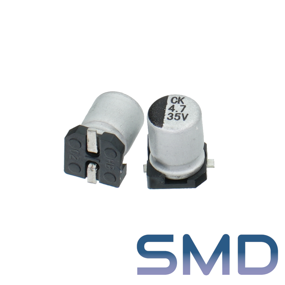 4,7мкФ 35В (4x5,5) SMD-монтаж Конденсатор электролитический