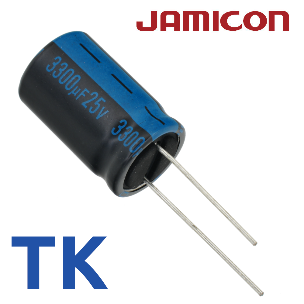 3300мкФ 25В (16x25) TKR-105C Конденсатор электролитический