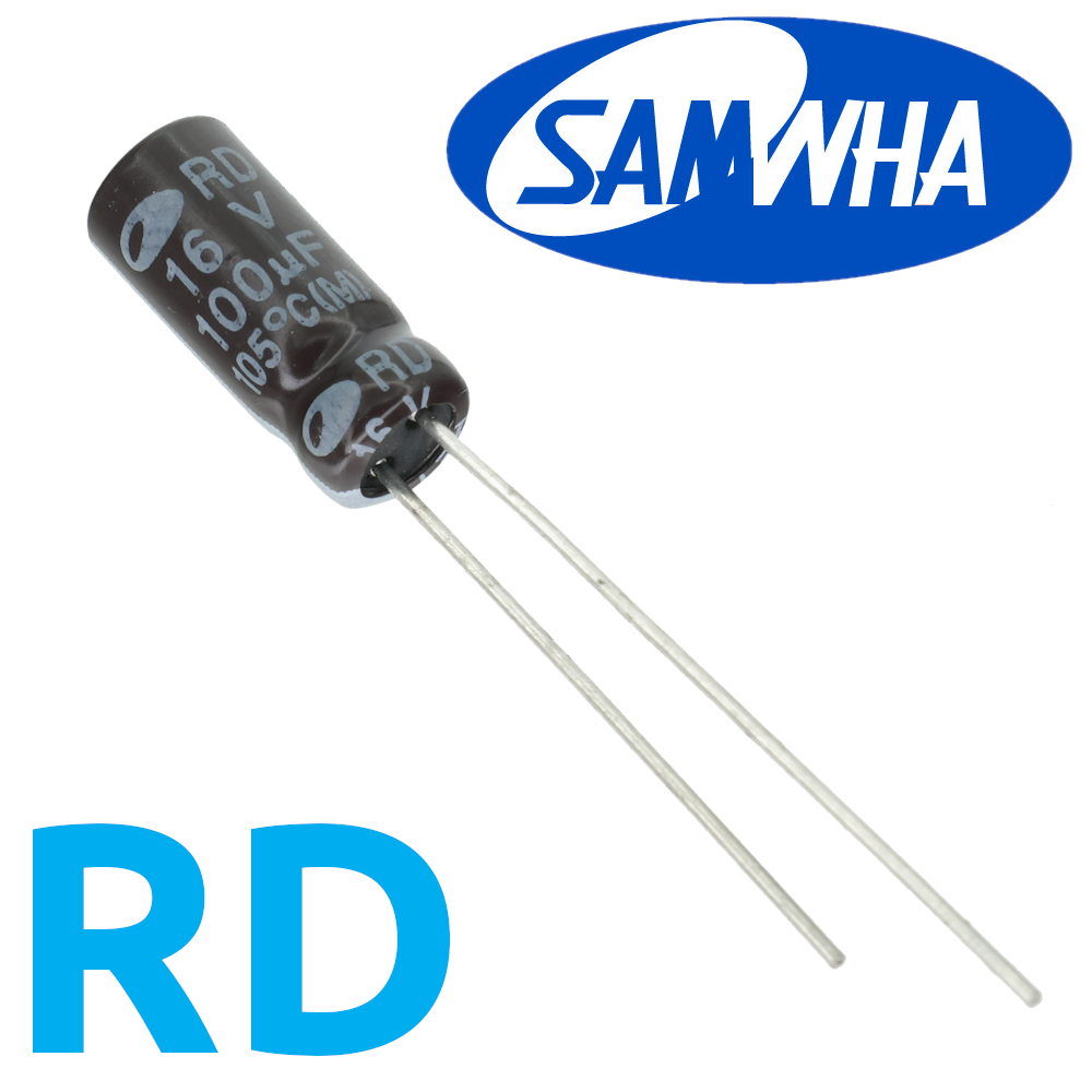 100мкФ 16В (5x11) RD-105C Конденсатор электролитический