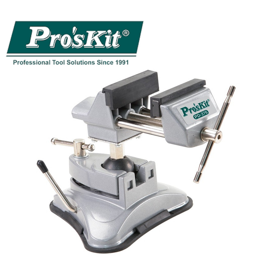 PD-376 Pro'sKit (аналог PD375) Тиски (на присоске, с изменяемым углом на шарнире, ширина 89мм, откры