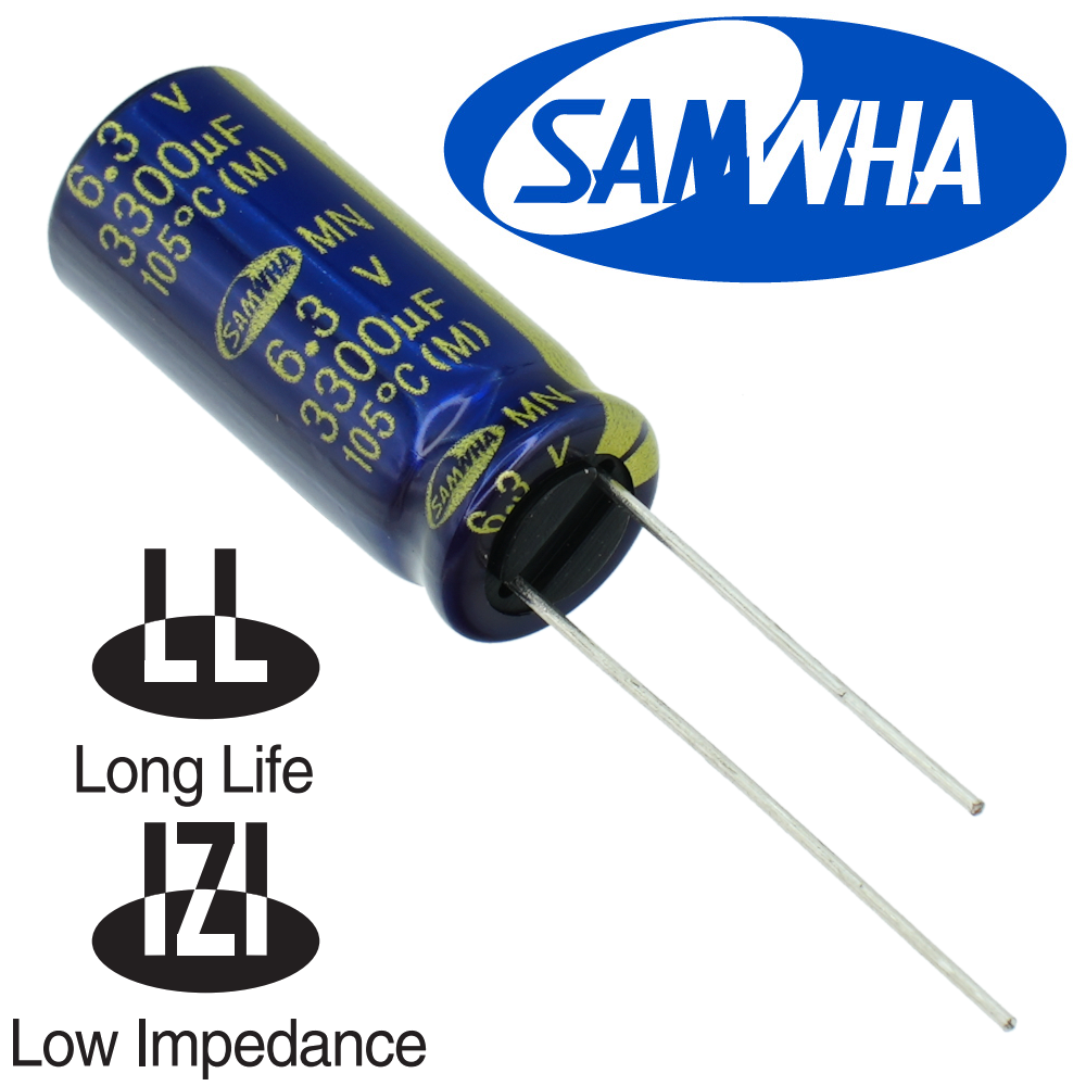 3300мкФ 6,3В (10x25) MN (5000ч.) (low imp.) Конденсатор электролитический