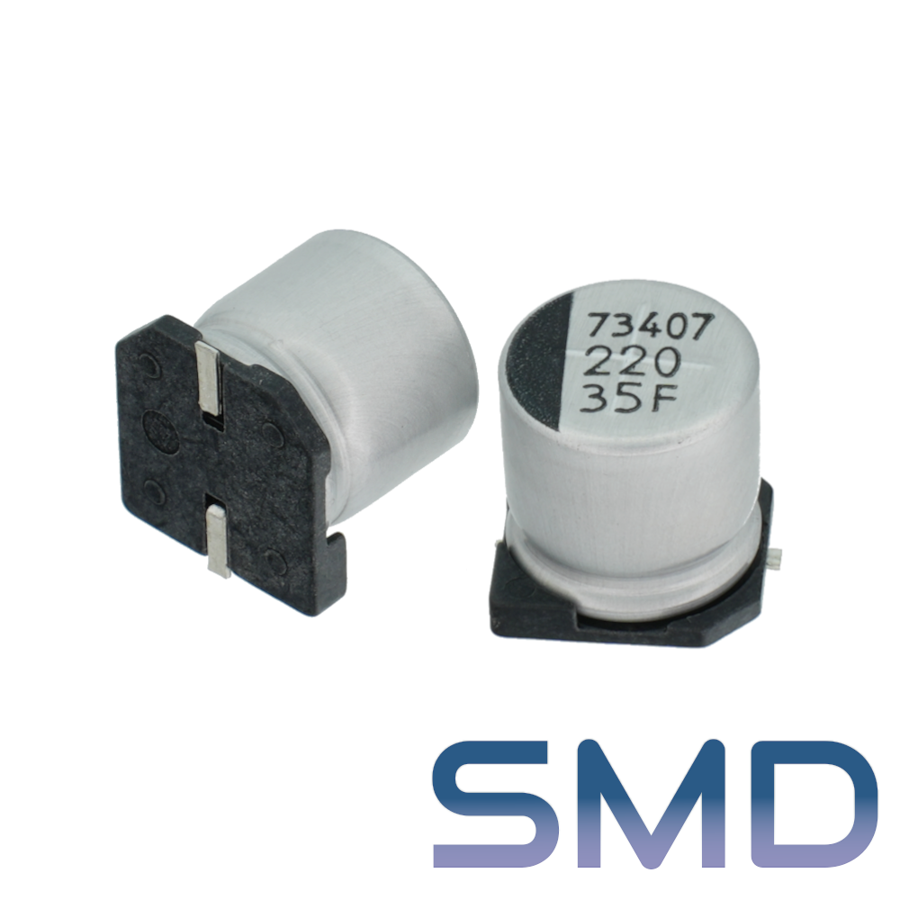 220мкФ 35В (10x10,5) SMD-монтаж Конденсатор электролитический