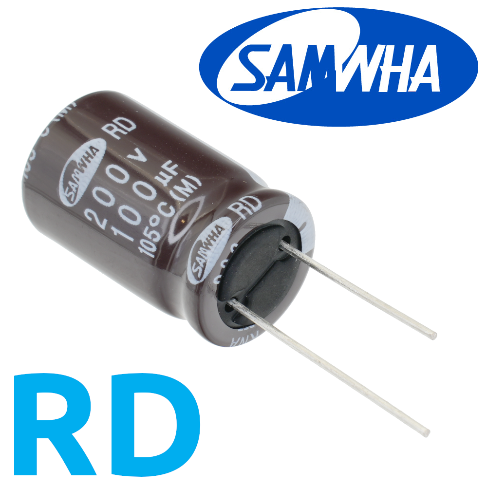 100мкФ 200В (16x25) RD-105C Конденсатор электролитический