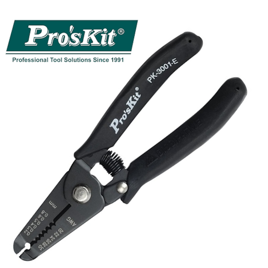 1PK-3001E Pro'sKit Клещи для зачистки кабеля прецизионные антистатические