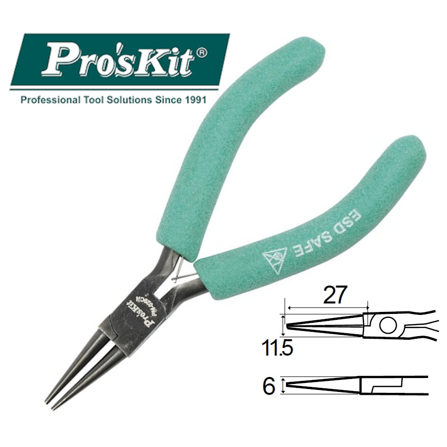 PM-029CN Pro'sKit Круглогубцы антистатические (127мм)