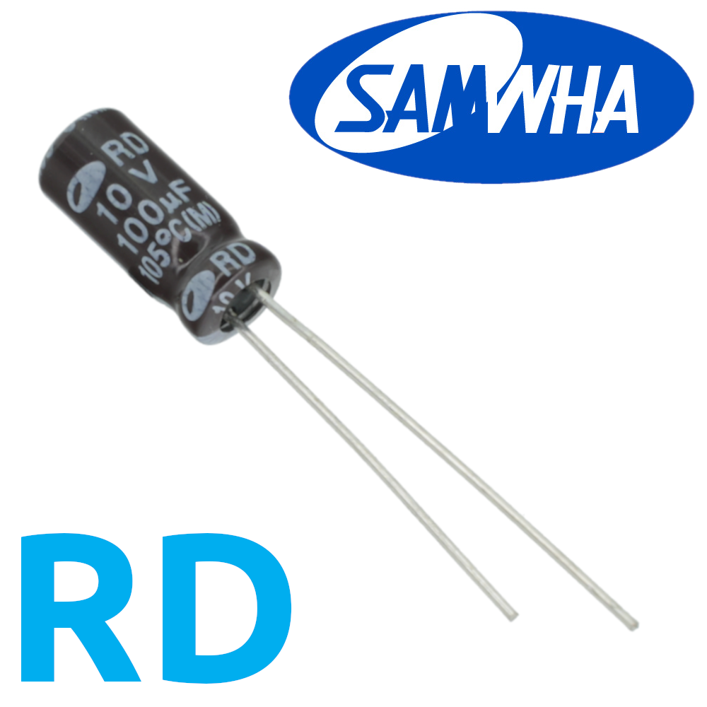 100мкФ 10В (5x11) RD-105C Конденсатор электролитический