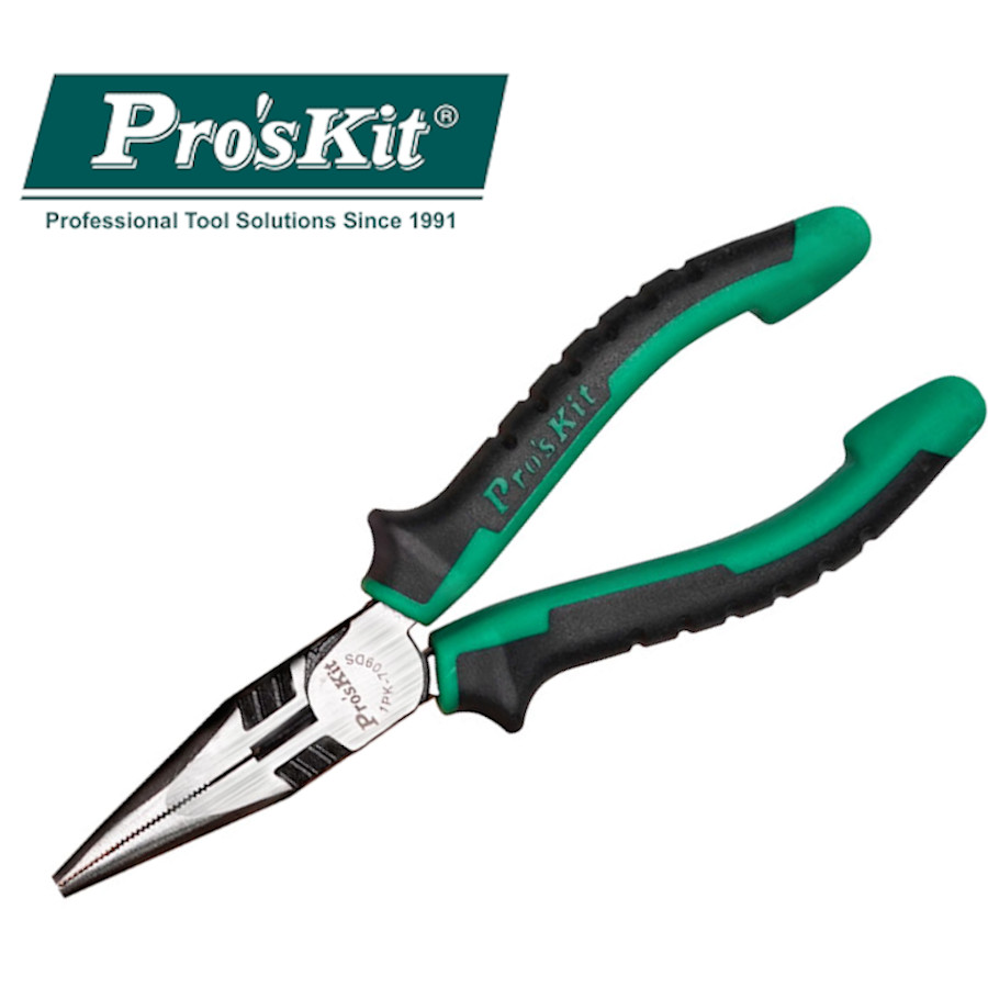 1PK-709DS Pro'sKit Длинногубцы-кусачки (медь до 2.6мм, 165мм)