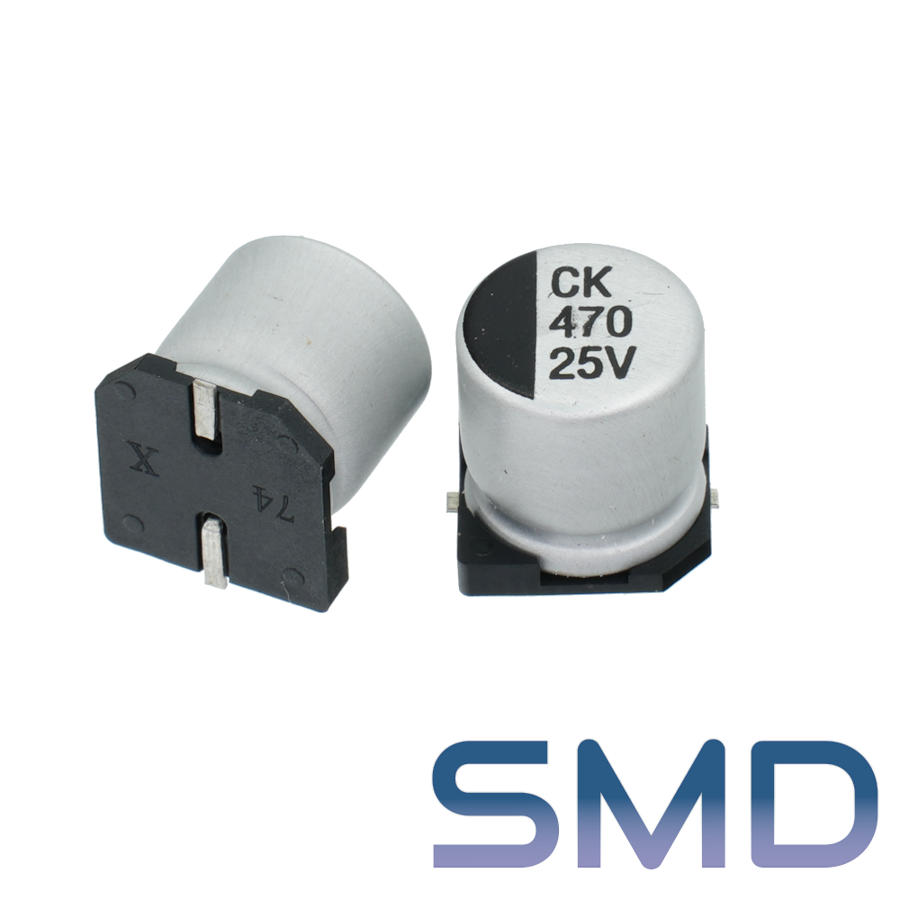 470мкФ 25В (10x10,5) SMD-монтаж Конденсатор электролитический