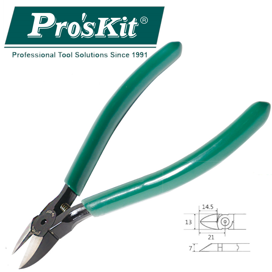 PM-905F Pro'sKit Кусачки прямые (медь до 2мм, 128мм)
