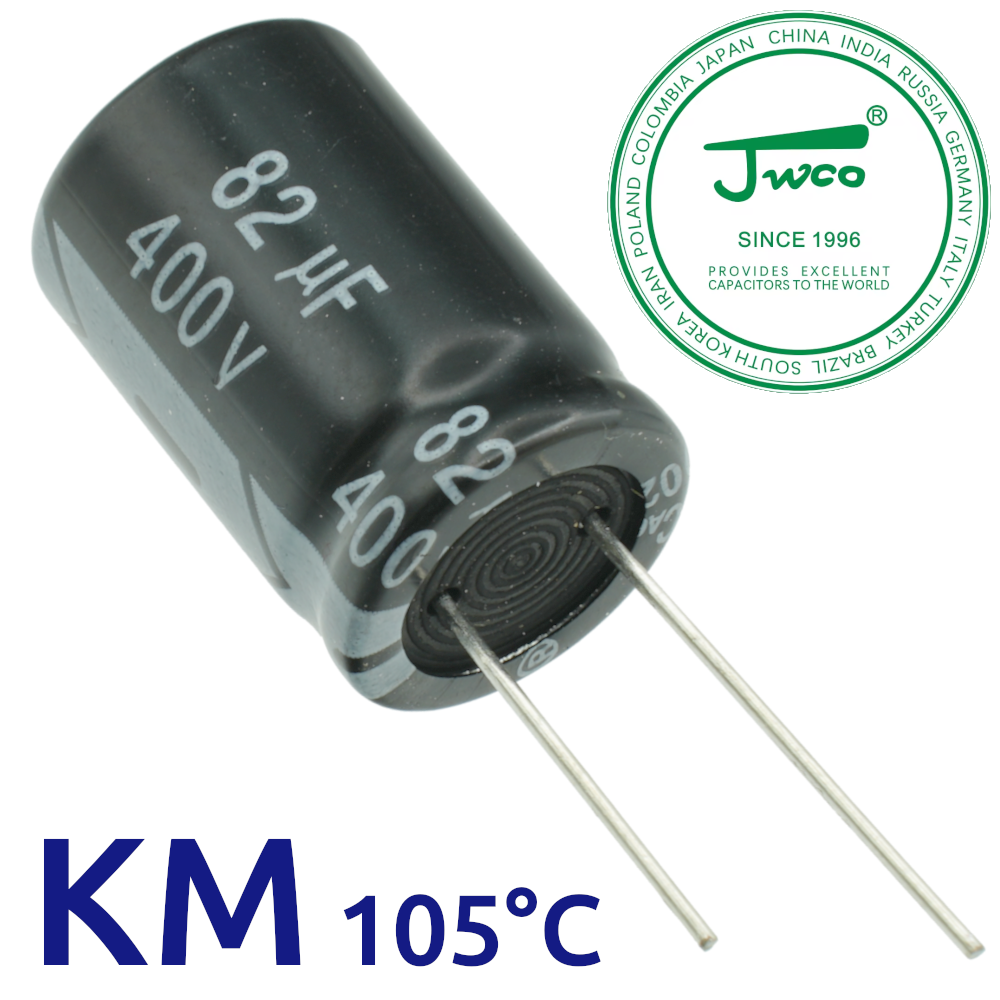 82мкФ 400В (18x25) KM-105C Конденсатор электролитический