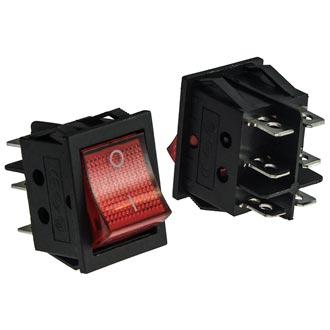 KCD4-202N-C3-R/6P on-on (IRS-202-2C) красный