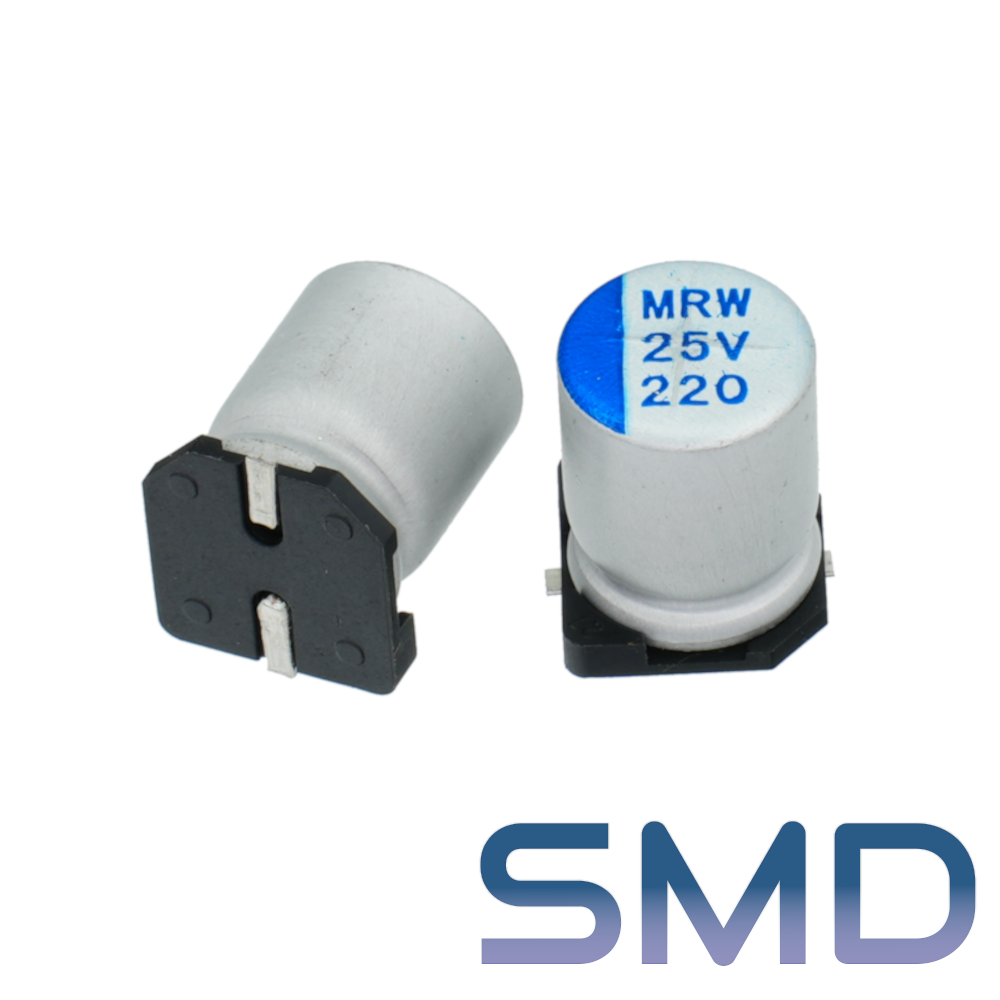 220мкФ 25В (8x10,5) SMD-монтаж Конденсатор электролитический