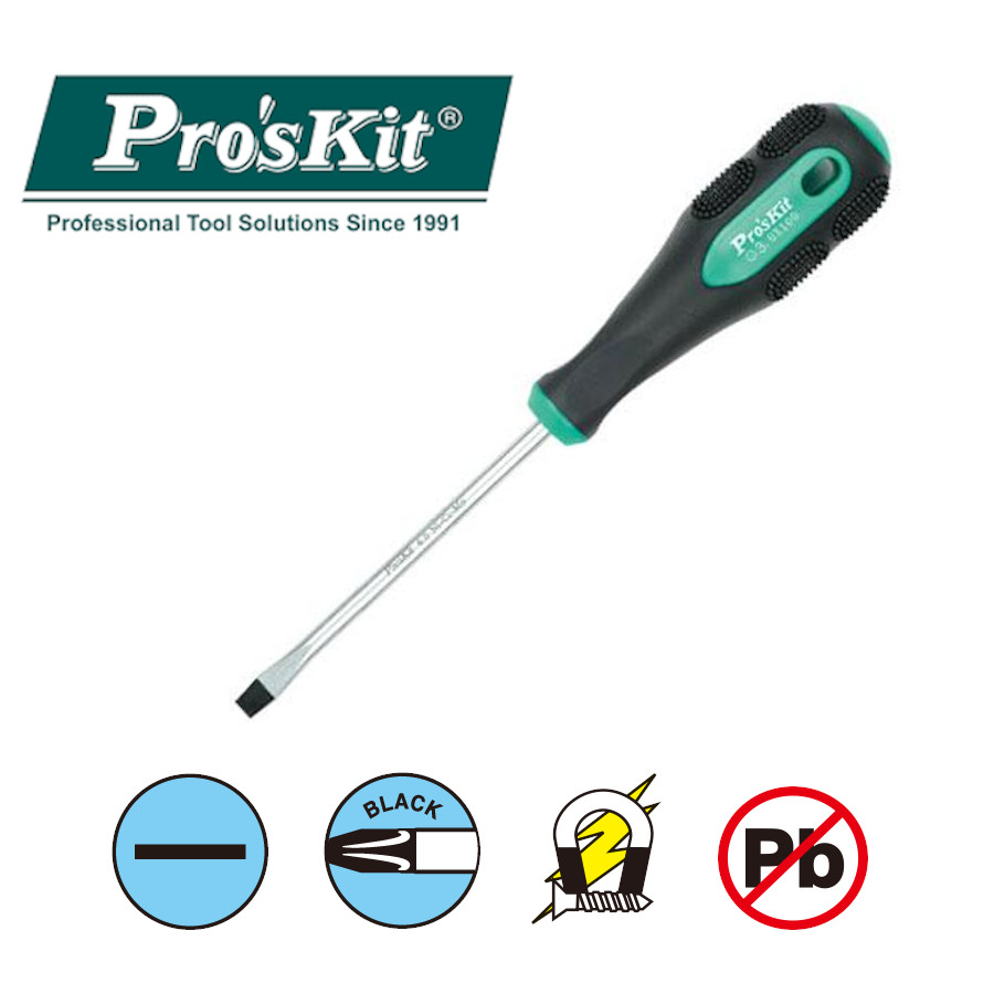 9SD-205A Pro'sKit Отвертка ручная (-3.0 3.0x100мм) Pro-Soft