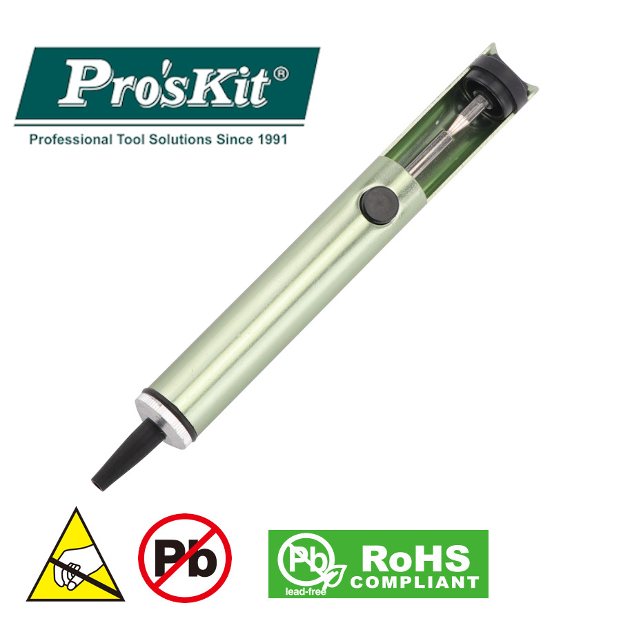 8PK-366D Pro'sKit Оловоотсос механический вакуумный антистатический с тефлоновым наконечником