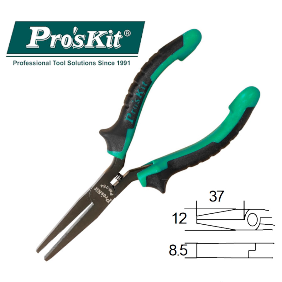 PM-754 Pro'sKit Плоскогубцы прямые (138мм, пружина)