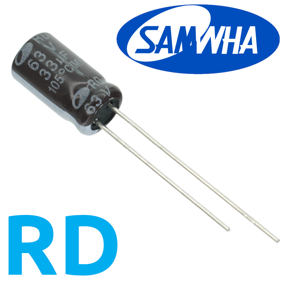 33мкФ 63В (6,3x11) RD-105C Конденсатор электролитический
