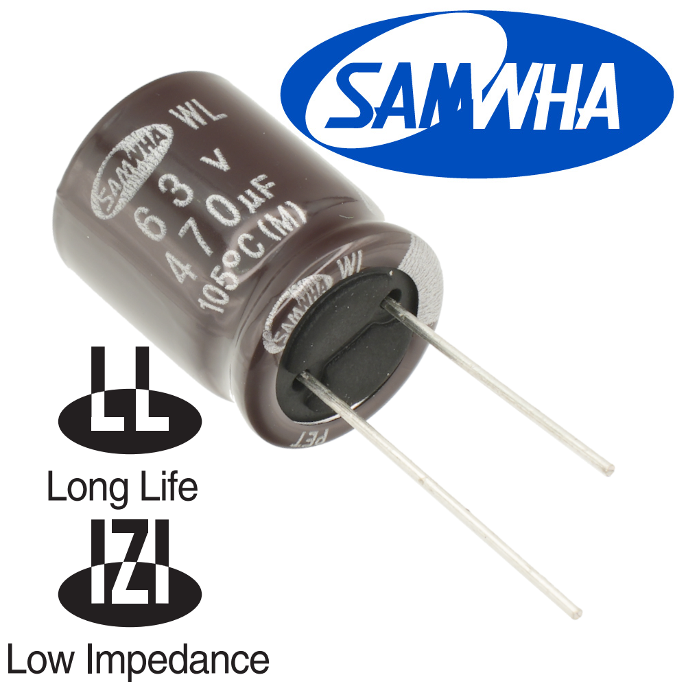 470мкФ 63В (16x20) WL (5000ч.) (low imp.) Конденсатор электролитический