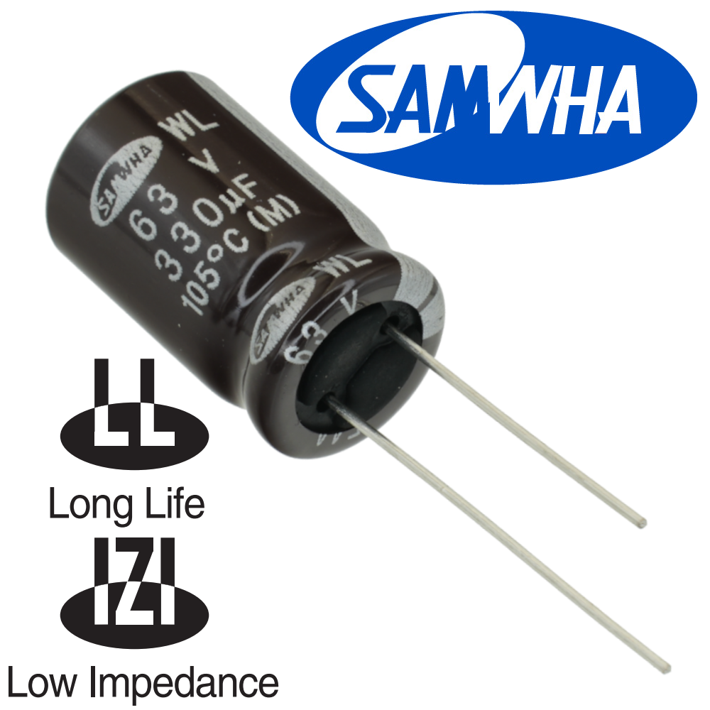 330мкФ 63В (12,5x20) WL (5000ч.) (low imp.) Конденсатор электролитический