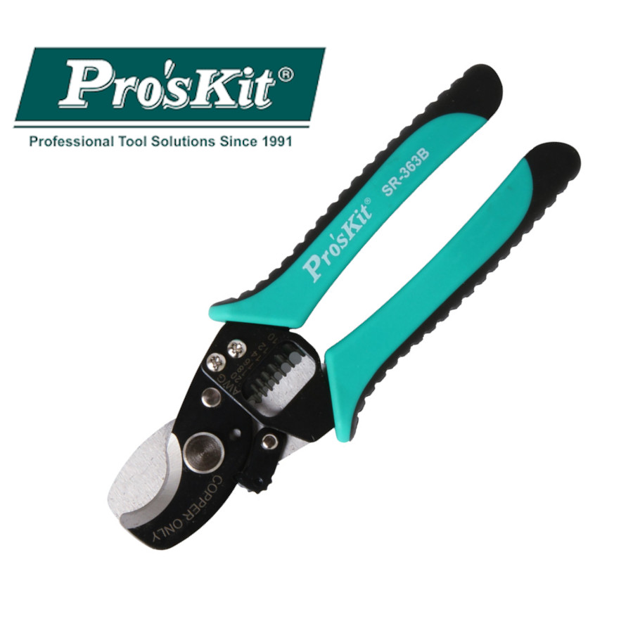 SR-363B Pro'sKit Кусачки-стриппер кабельные (резка до 10.7мм, 168мм)