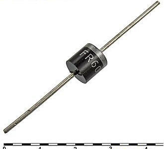 Диод FR601 6А 50В R-6