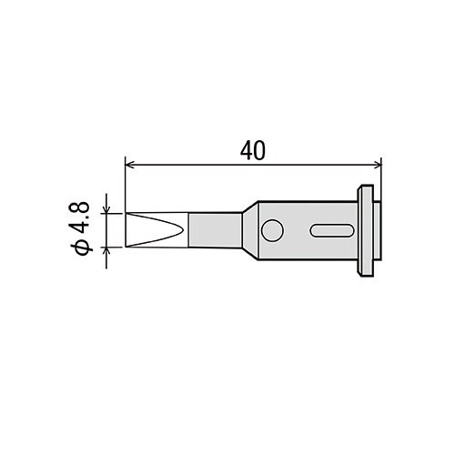 GP-501RT-4.8D жало для газового паяльника GOOT