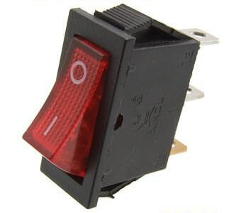 KCD3-101/N on-off red 15A/250V (IRS-101-3C)