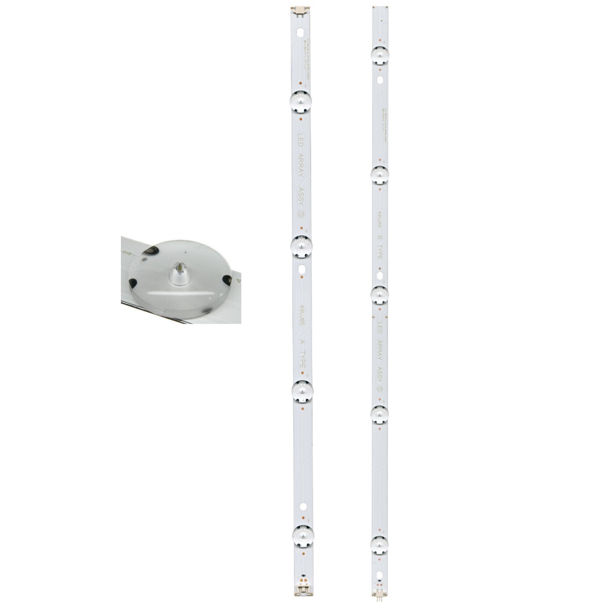 Светодиодная планка для подсветки ЖК панелей 17Y 49UJ65_A/B_27LED_Rev0.0 (990 мм 9 линз)