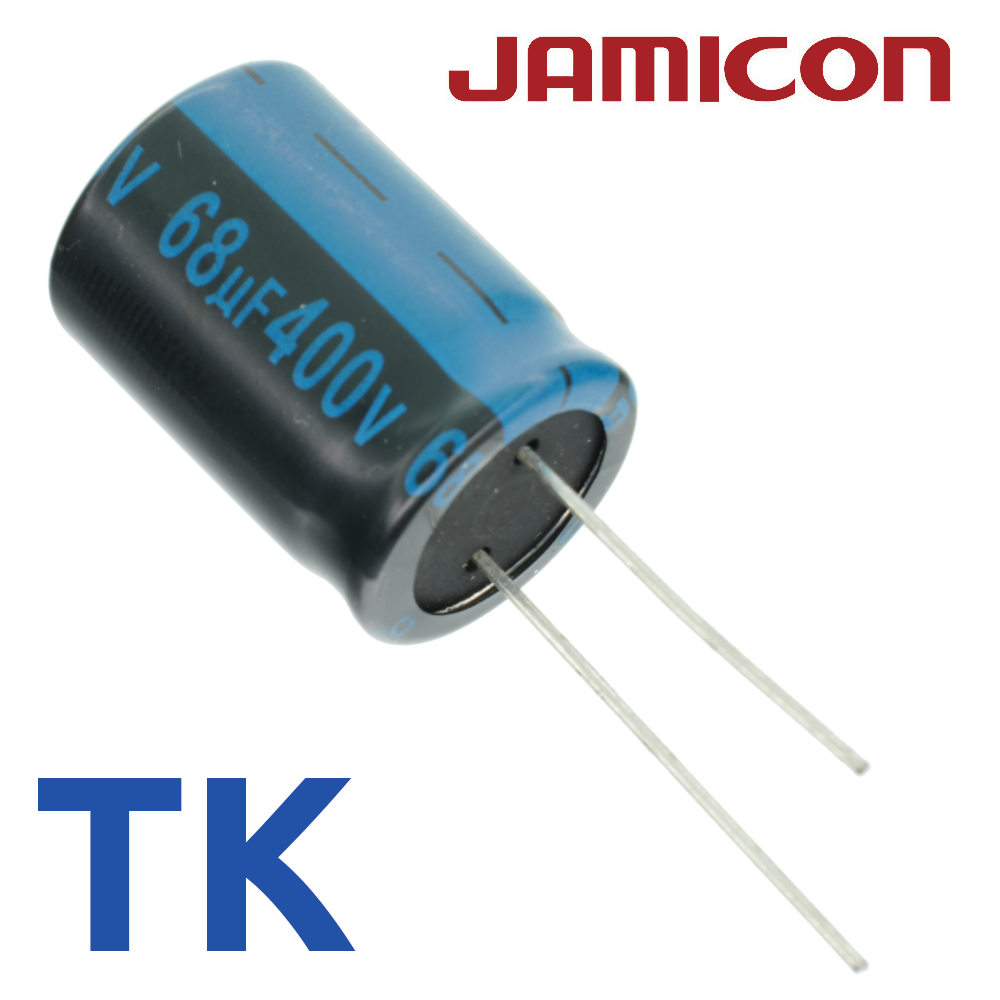 68мкФ 400В (16x25) TKR-105C Конденсатор электролитический