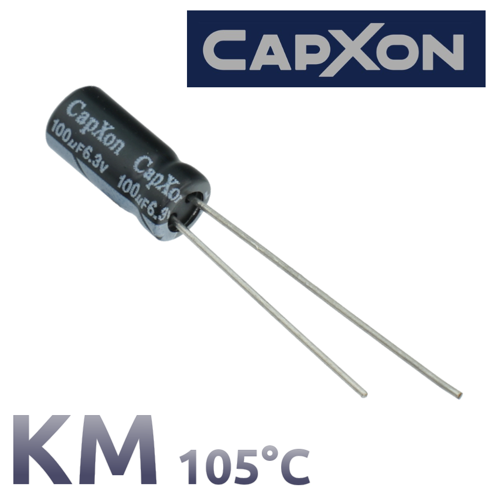 100мкФ 6,3В (5x11) KM-105C Конденсатор электролитический