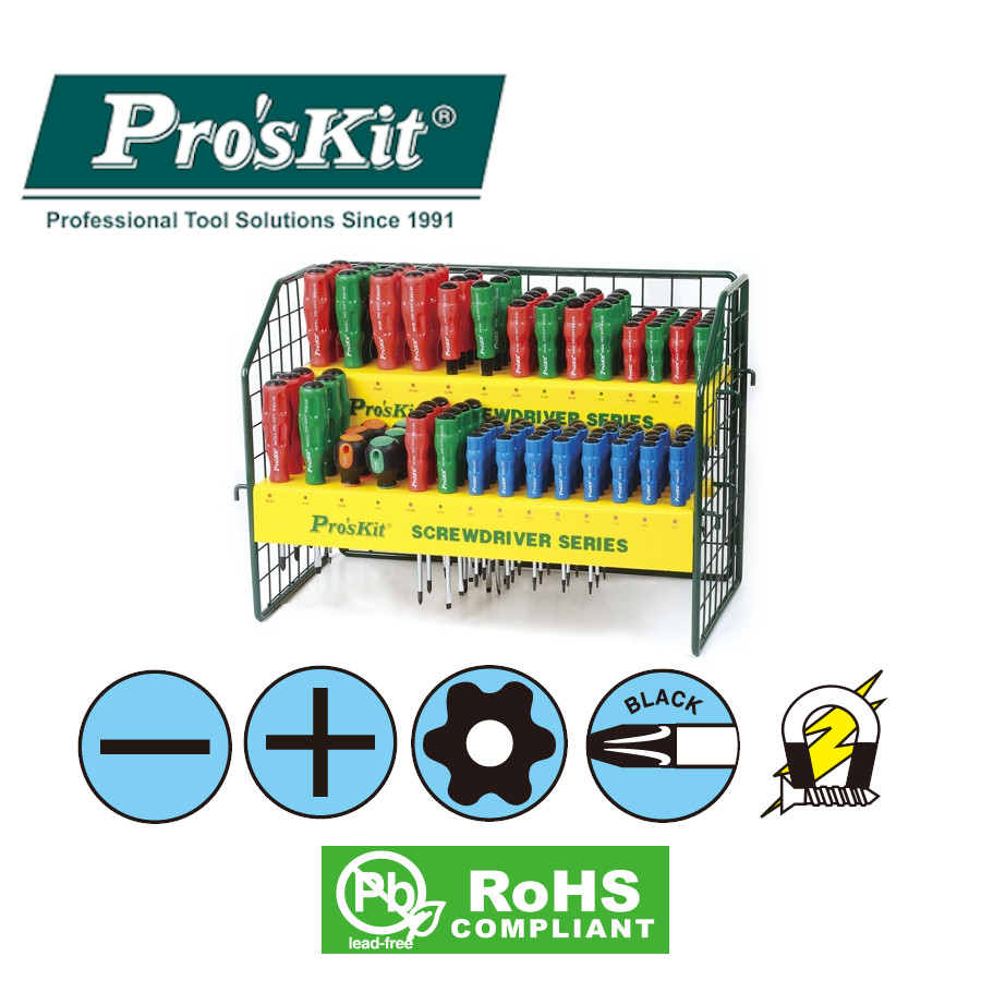 SW-2128 Pro'sKit Набор отверток Pro-Soft (116шт. с подставкой)