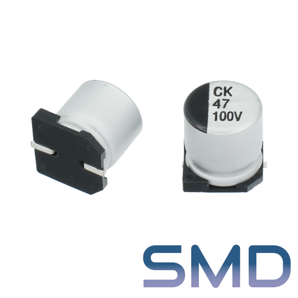 47мкФ 100В (10x10,5) SMD-монтаж Конденсатор электролитический