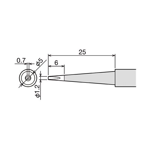 PX-60RT-1.2LD жало (d6.5х26мм) GOOT