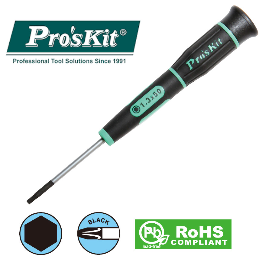 SD-081-H3 Pro'sKit Отвертка прецизионная шестигранная (1,3х50мм)