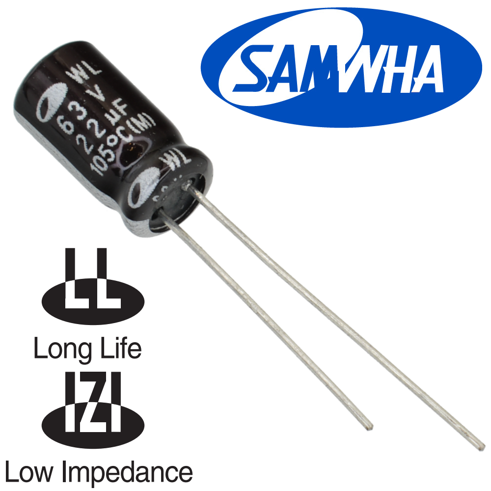 22мкФ 63В (6,3x11) WL (2000ч.) (low imp.) Конденсатор электролитический
