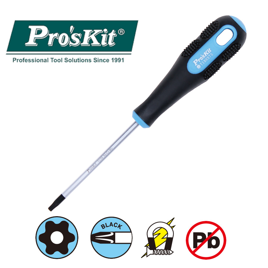 9SD-200-T15H Pro'sKit Отвертка ручная (T15H 4,0х75мм) Pro-Soft