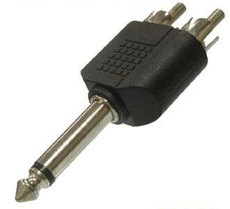 7-0181 / 6.35 mono-2RCA plug