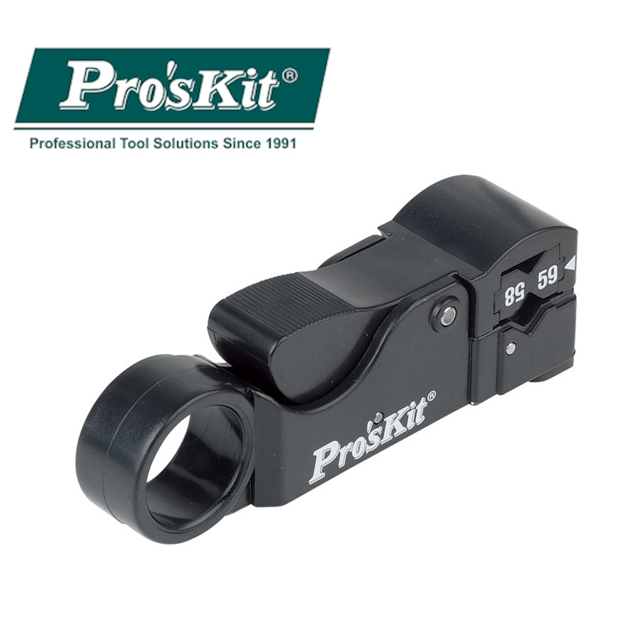 6PK-312B Pro'sKit Нож для зачистки коаксиальных кабелей (RG58/59/62/3C/4C) вращающийся