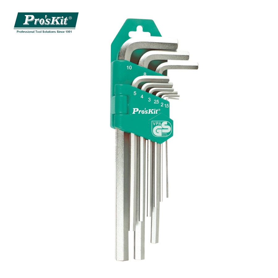 HW-129/8PK-029 Pro'sKit Набор ключей-шестигранников (9шт., удлиненная ручка)