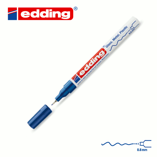 EDDING 780 Маркер стекло, металл, пластик d=0,8мм (синий)