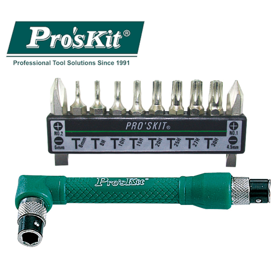 1PK-212H Pro'sKit Набор бит (12шт., горизонт. и верт. ключ)