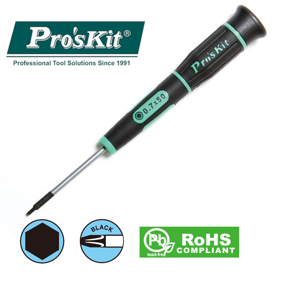 SD-081-H1 Pro'sKit Отвертка прецизионная шестигранная (0,7х50мм)