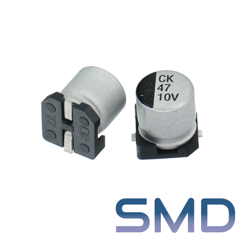 47мкФ 10В (5x5,5) SMD-монтаж Конденсатор электролитический