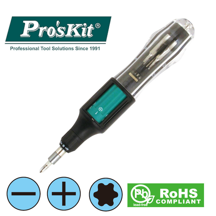 SD-9810A Отвертка(1шт) со сменными битами (10 бит, быстрая смена) Pro'sKit