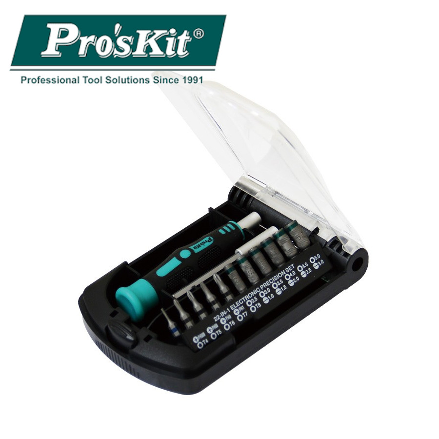 SD-9315 Pro'sKit Отвертка прецизионная в наборе с насадками (22шт.)