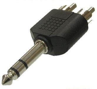 7-0182 / 6.35 stereo-2RCA plug