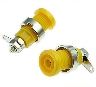 ZP016 4mm Panel-mount Socket,YELLOW
